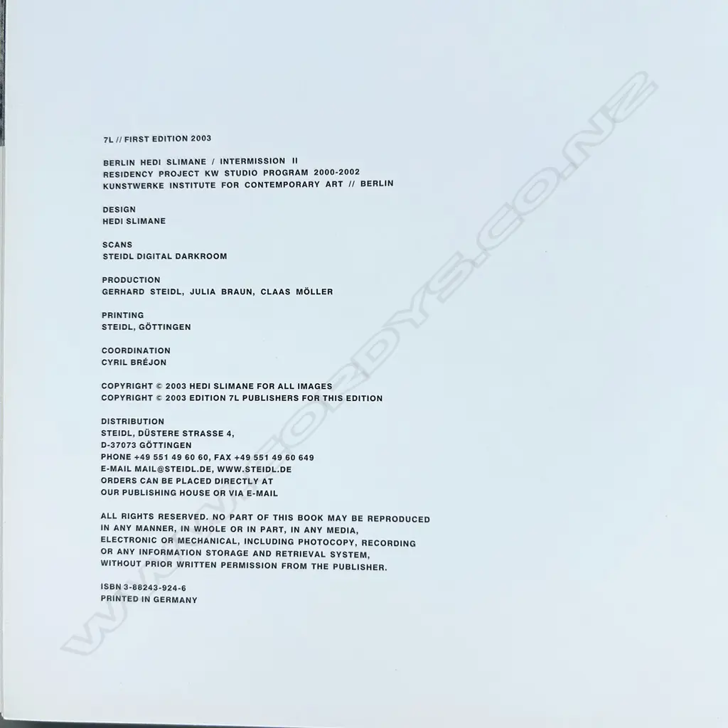 HEIDI SLIMANE: BERLIN 7L Image 1++